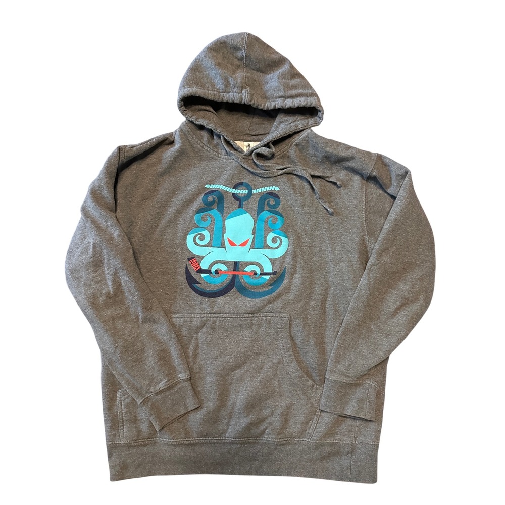Seattle Kraken NHL Power Play Hocktopus Gray Hoodie Independent Trading Co Large